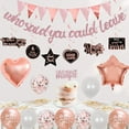 thumbnail image 6 of Farewell Party Decorations Rose Gold, Who Said You Could Leave Party Glitter Banner, Retirement Party Balloons Decor We Will Miss You Cake Topper Hanging Swirls for Retirement Party Supplies, 6 of 7