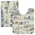 thumbnail image 7 of Yayeee Bath Rugs for Bathroom Floor Set of 2 Non Slip Fluffy Soft Absorbent Mat, Snowy Mountains, 7 of 7