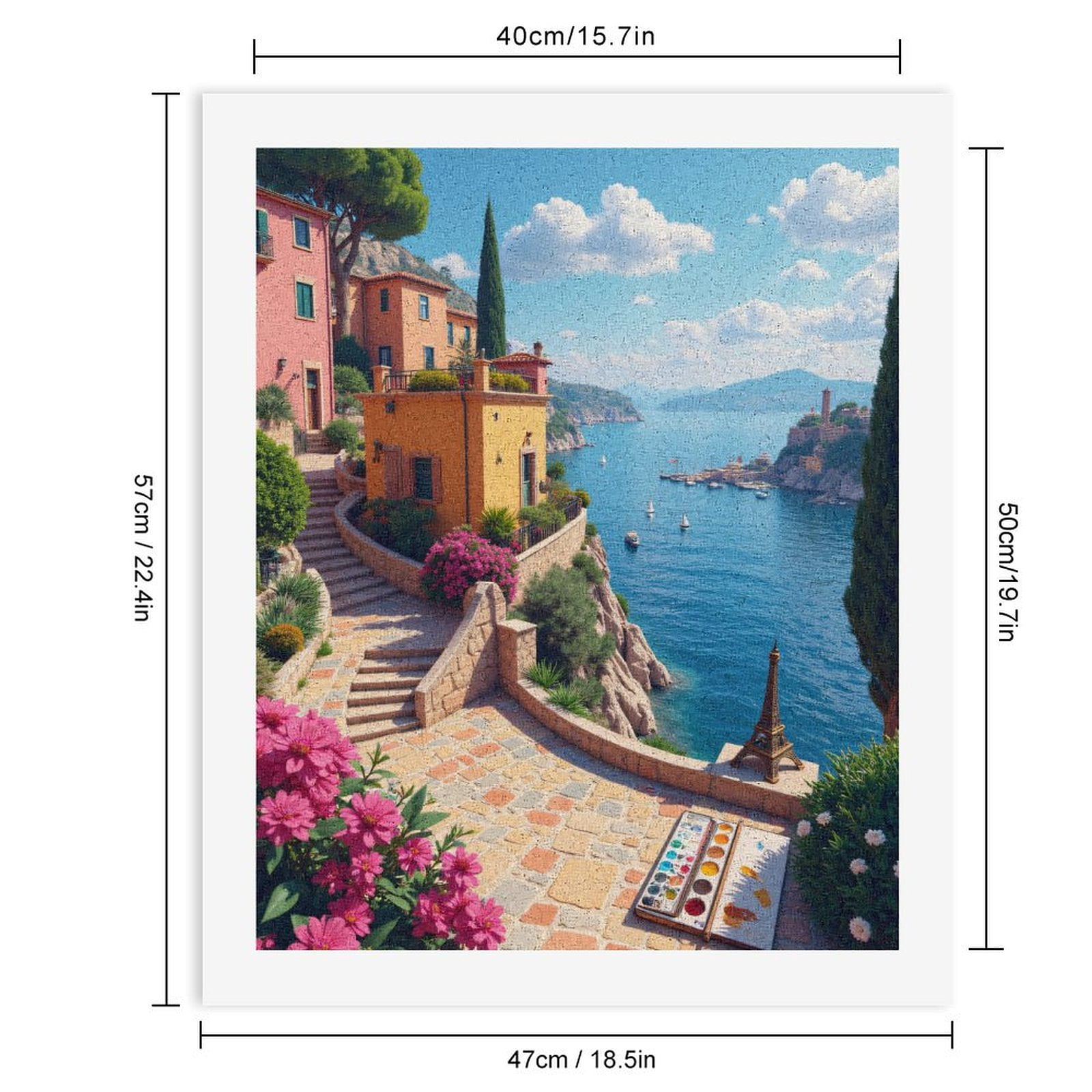Paint by Numbers Kit for Adults, Majestic Coastal Landscape Painting Paint by Numbers, Easy Paint by Numbers Kit for Adults Beginner, DIY Adult Paint by Number Kits on Canvas, Home Decor