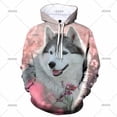 thumbnail image 3 of Sudadera con capucha de husky siberiano, linda sudadera con capucha con estampado 3D de perro, ropa de calle para hombres y mujeres, sudaderas de manga larga de otoño, abrigo para niños, 3 of 5