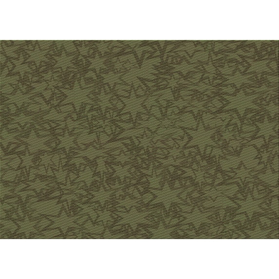 Ahgly Company Machine Washable Indoor Rectangle Transitional Fern Green Area Rugs, 5' x 8'