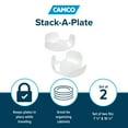 thumbnail image 2 of Camco Stack-A-Plate - Plastic with Non-Slip Backing, Bright White (43601), 2 of 11