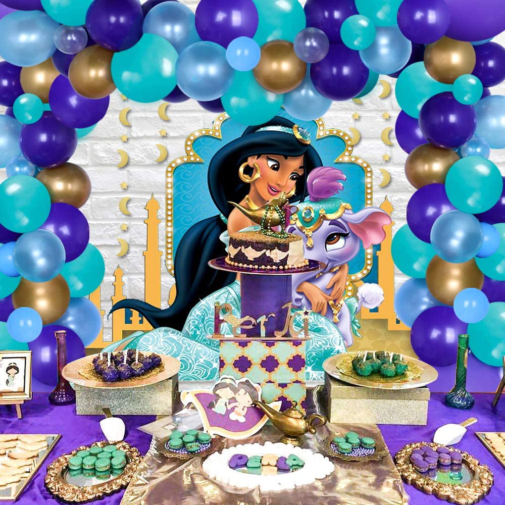 Aladdin 8th Birthday Party Balloons Decorations Supplies Jasmine Gold