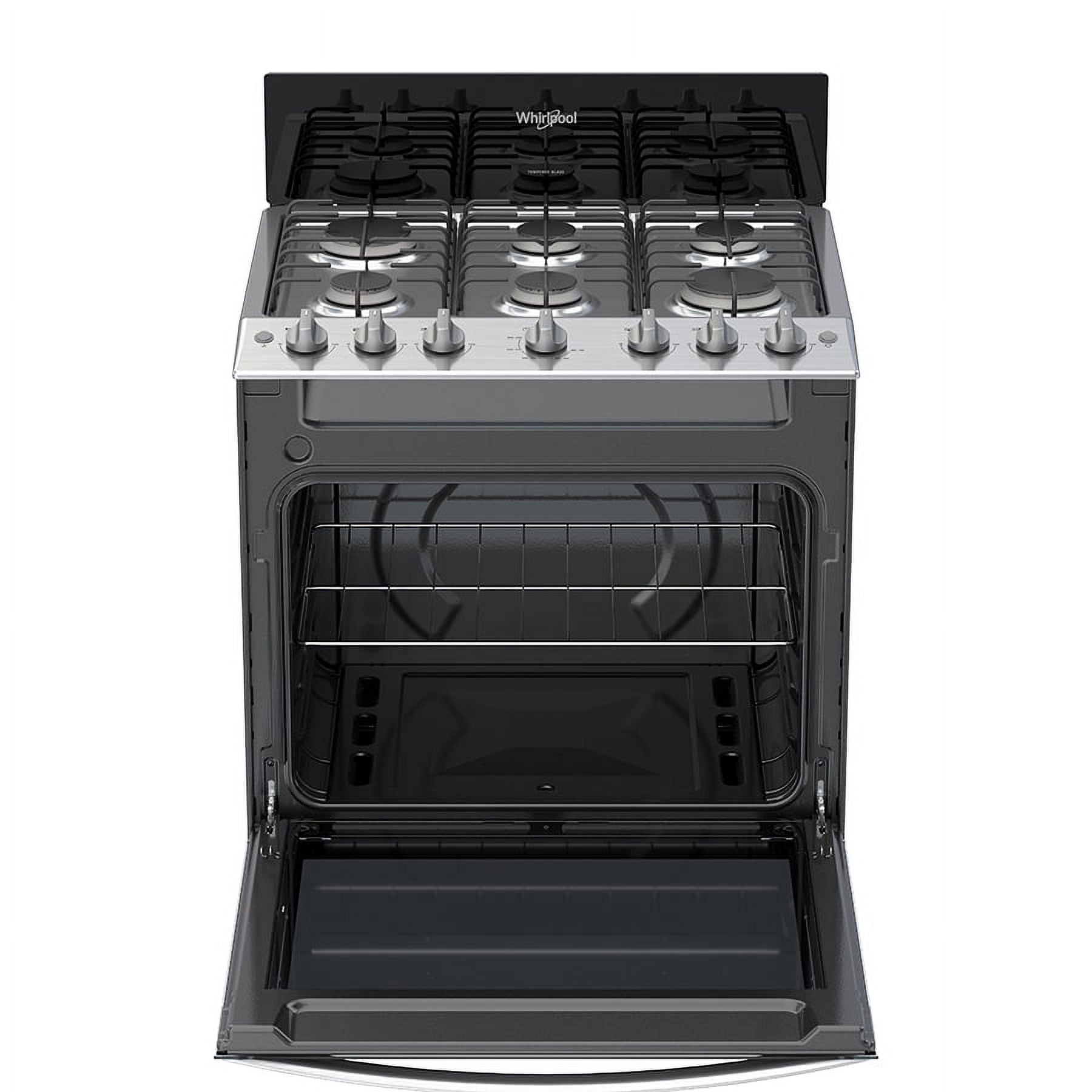 Whirlpool® Brand New LWFR3100B - 30-inch Freestanding Gas Range - Black, with 6 Burners.