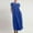 Blue, variant on Ayolanni Ankle-Length Sun Dresses for Women Cotton Linen Blue V-Neck Solid Short Sleeve Dresses Dresses for Girls L