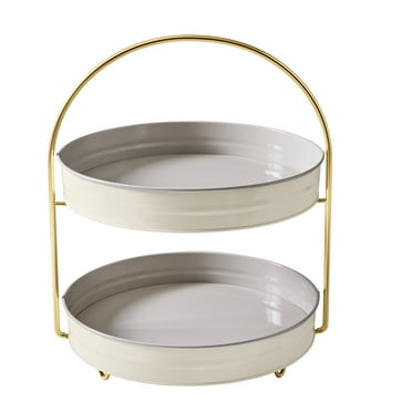 Better Homes & Gardens 2-Tone 2-Tier Serving Tray Stand - Grey