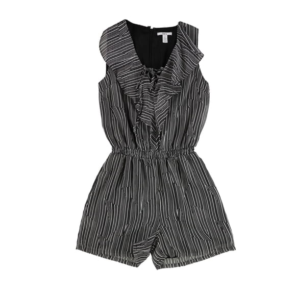 bar III Mameluco con cordones para mujer, negro, extragrande