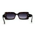 thumbnail image 4 of Womens Mod Thick Plastic Minimal Sunglasses Tortoise Smoke, 4 of 4
