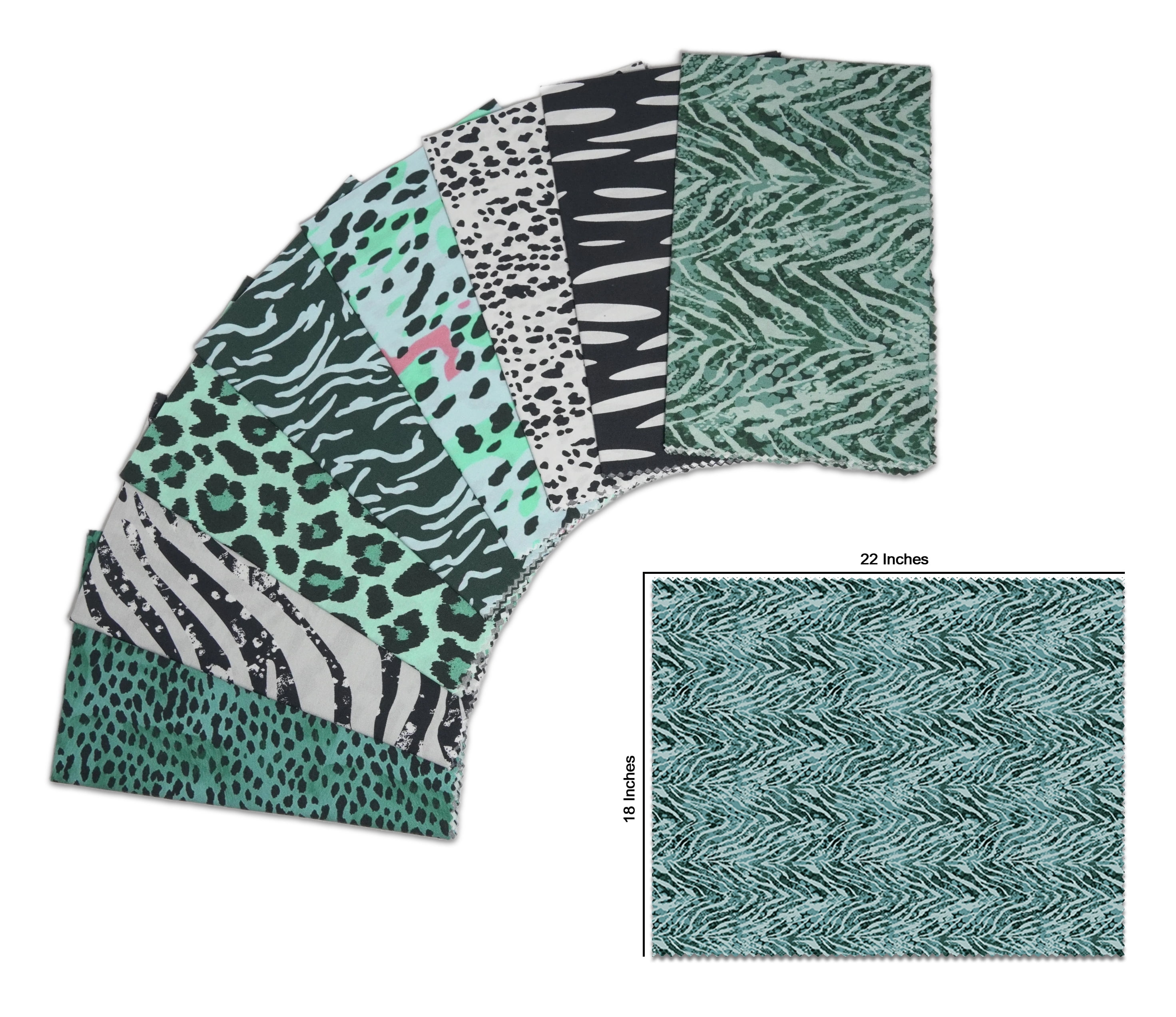 Soimoi 8 Pc Fat Quarter Bundle- Animal Skin Print 18"x 22" DIY Patchwork- 100% Cotton Pre-Cut Quilting Fabric