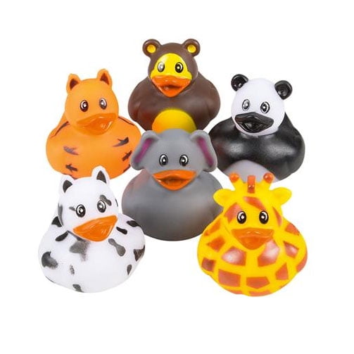 Rhode Island Novelty Rubber Ducks ZOO ANIMAL DUCKIES (Set of 6
