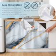 thumbnail image 5 of Gray Marble Sink Skirt 11"Wx13"L, Dustproof Under Sink Curtain with Self Adhesive Tape, Modern Ink Painting Art Abstract Cabinet Curtain Cover for Bathroom Vanity, RV, Kitchen Cabinet Storage Shelf, 5 of 9