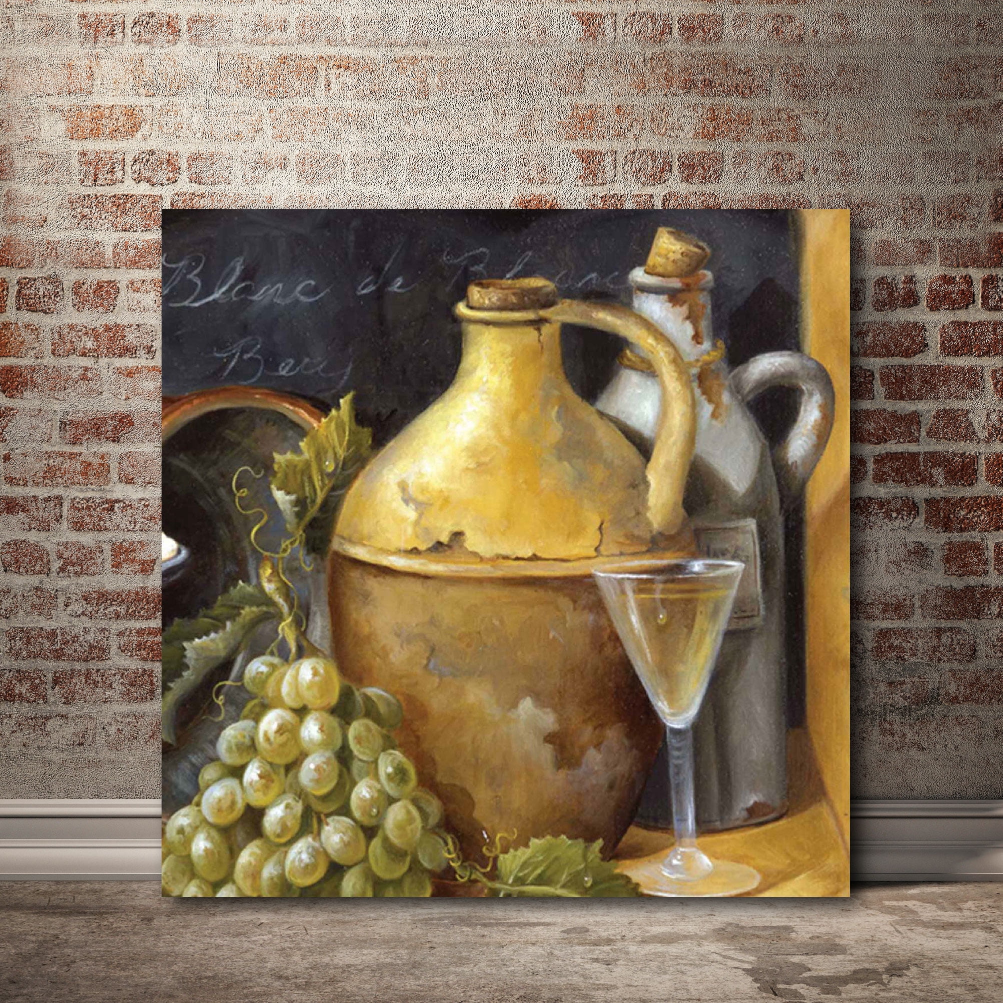 White Wine Jar Gallery-Wrapped Canvas Wall Art, 16x16