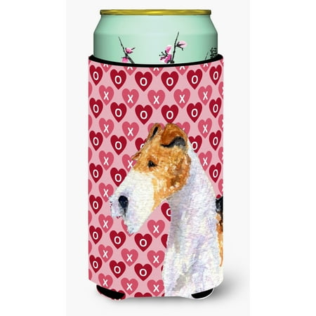 

Caroline s Treasures SS4478TBC Fox Terrier Hearts Love and Valentine s Day Portrait Tall Boy Hugger Tall Boy