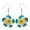 H, variant on HONGLIN 2D Acrylic Artificial Flower Dangle Earrings Set, Lightweight Floral Drop Earrings for Women (Style C)