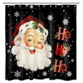thumbnail image 2 of HVEST Merry Christmas Shower Curtain for Bathroom Decor,Funny Santa Claus  Shower Curtains with Hooks Winter Snowflake Polyester Waterproof Durable Fabric Bath Accessories,70x69 Inches, 2 of 6