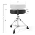 thumbnail image 6 of Gammon Percussion 5pc Junior Drum Set - Beginner Kit with Stool & Stands - Black, 6 of 7