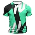 thumbnail image 1 of Wancir Chemises pour Hommes en Solde Mode Décontractée Imprimé Sport Manches Courtes Col Rond Blouses Chemises, 1 of 4