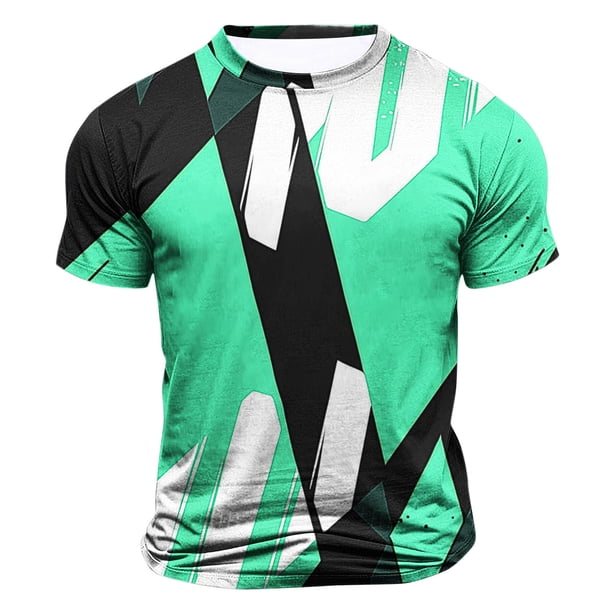 Tops para hombre, blusas y camisas de cuello redondo y manga corta para hombre, blusas casuales de moda para hombre, blusas deportivas de cuello redondo y manga corta, blusas de poliéster para hombre
