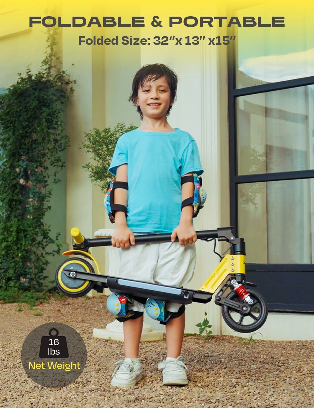 Aigo HappyRoll Kids Electric Scooter E3，Dual, Solid tires，toddler electric scooter，easy roller scooter