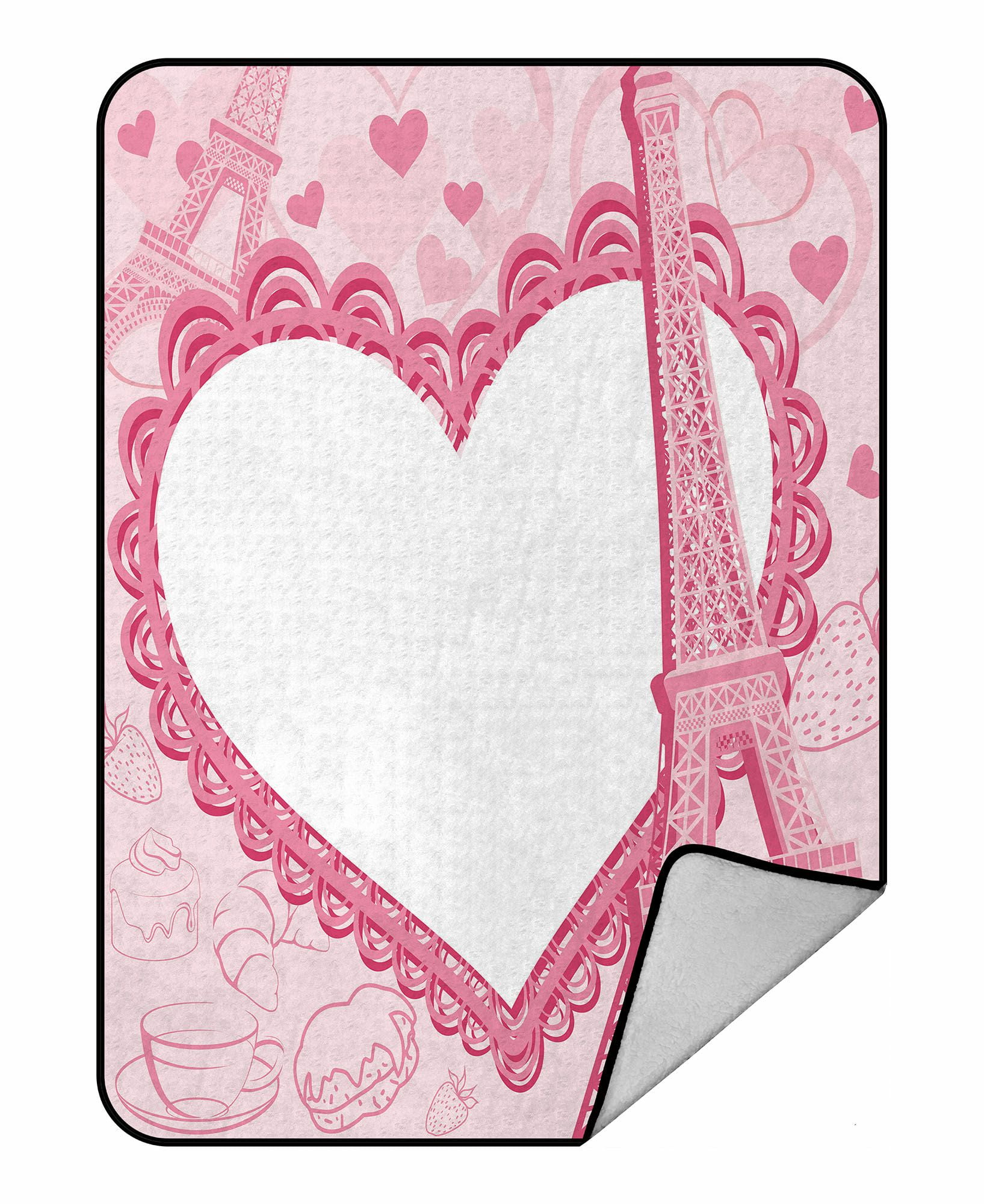 ABPHQTO Valentine'S Day Fleece Blanket Fleece Back Throw Blanket 58x80