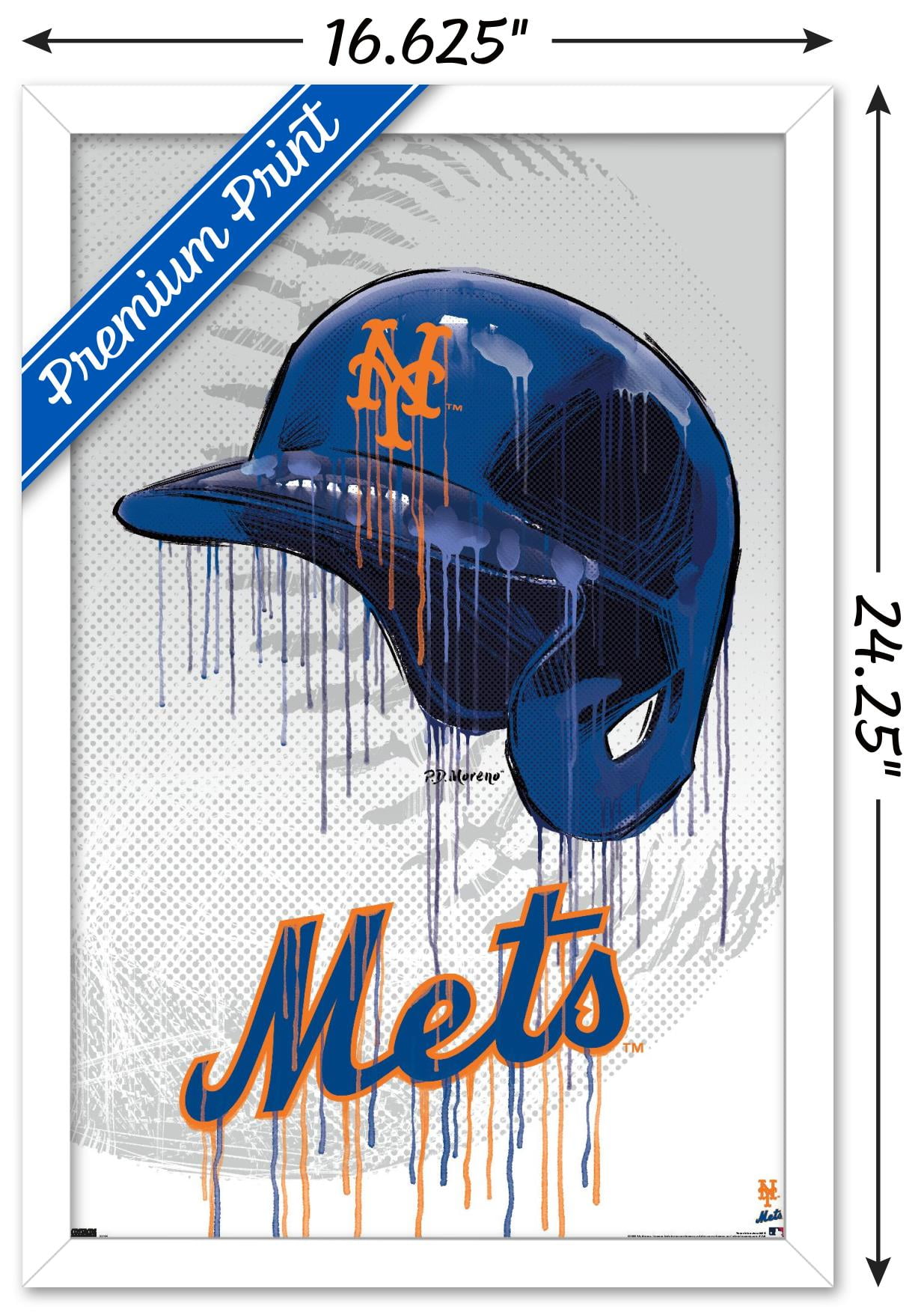 Vintage MLB New York Mets REPRINT Art Poster Picture Color 8 X 10