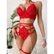 thumbnail image 3 of Lencería sexy europea y americana, ropa interior hueca de malla de encaje para mujer, traje sexy, 3 of 6