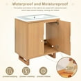 thumbnail image 5 of 29.5" Bathroom Vanity with Sink, Modern Under Sink Cabinet with 2 Soft-Closing Doors, Floor Storage Cabinet for Bathroom, Nature Wood Color, 5 of 9