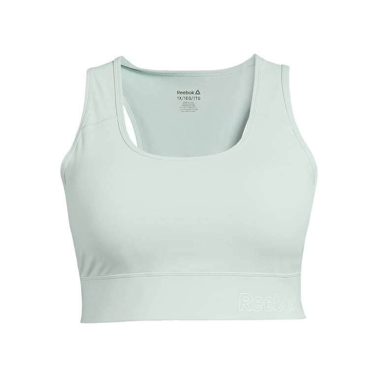 Reebok Women's Plus Size Essential Sports Bra with Back Pocket and  Removable Cups, Sizes 1X-4X 