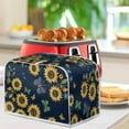 thumbnail image 3 of Yuyamidu Sunflower Toaster Cover 2 Slice Wide Slot Bread Maker Cover Dust Protection Butterfly Toaster Oven Dustproof Cover for Kitchen Small Appliance Accessories, Blue, 3 of 7