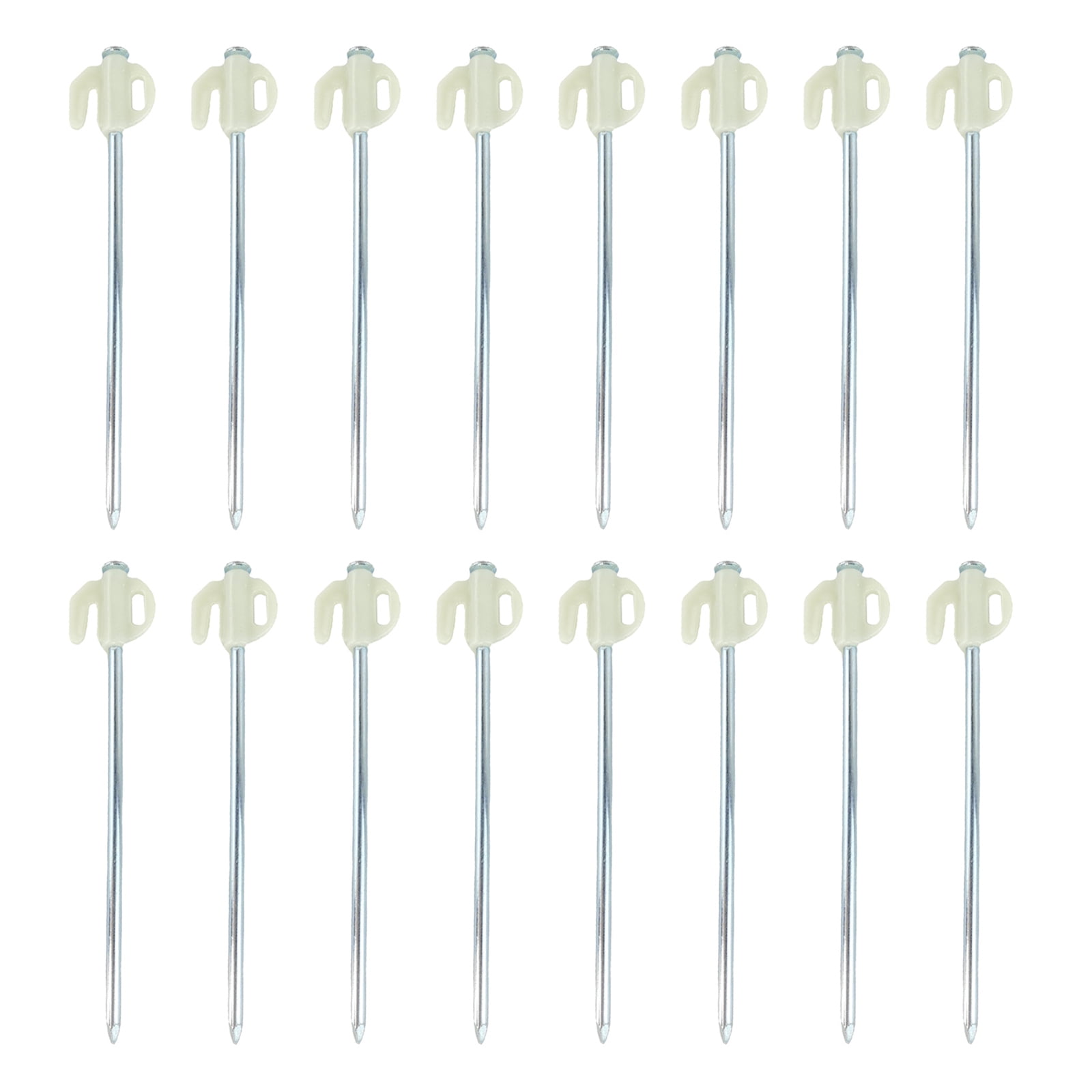 16Pcs Camping Tent Stake Steel Canopy Stakes Spikes Heavy Duty Tent Peg Wind-proof Lengthened Tent Ground Nails