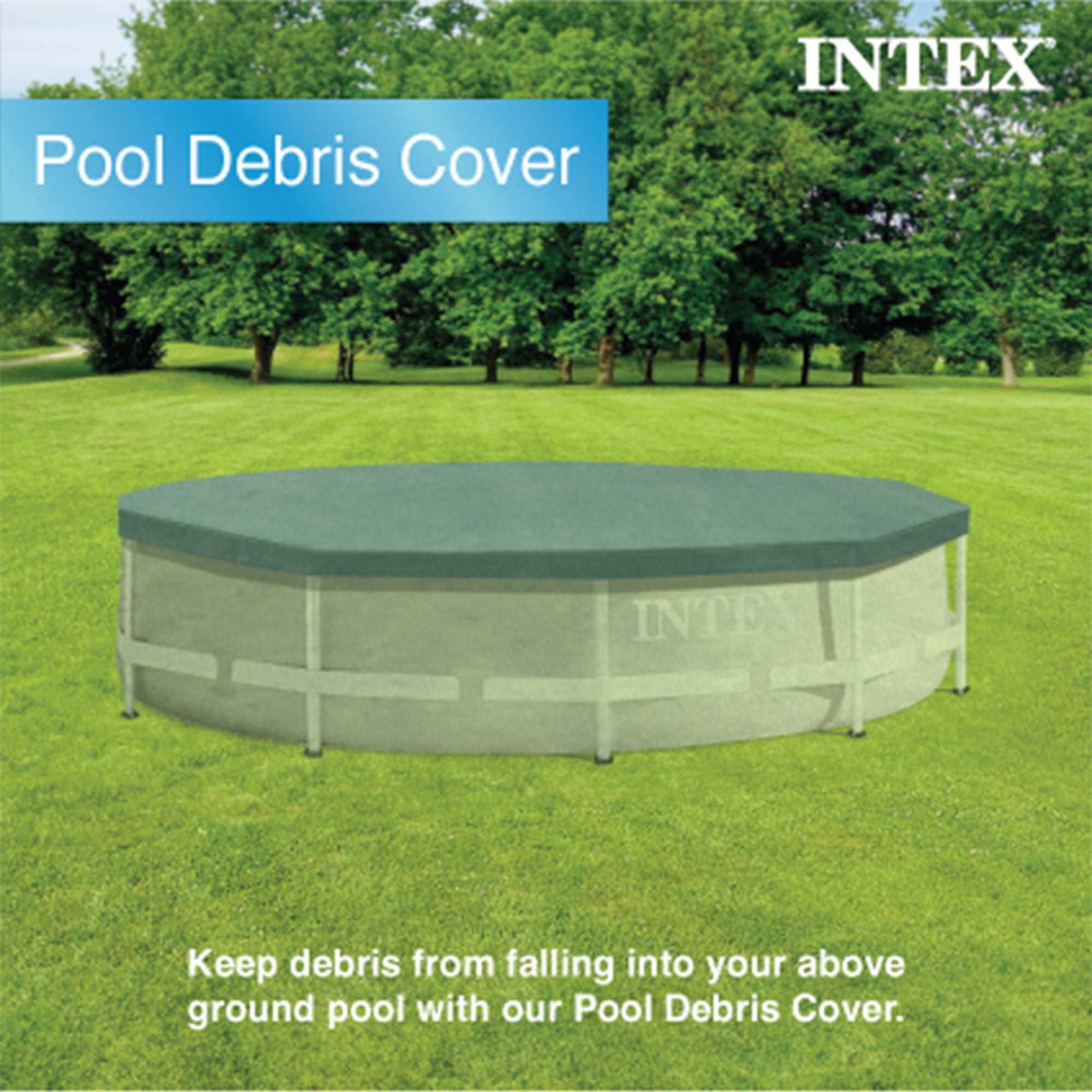 INTEX Metal Frame 10' x 30" Outdoor Swimming Pool with Filter Pump & Cover