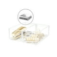 thumbnail image 5 of Classic Acrylic Paper Clip & Note Holder w/ Adjustable Divider - Desk Organizer for Office, 5 of 9