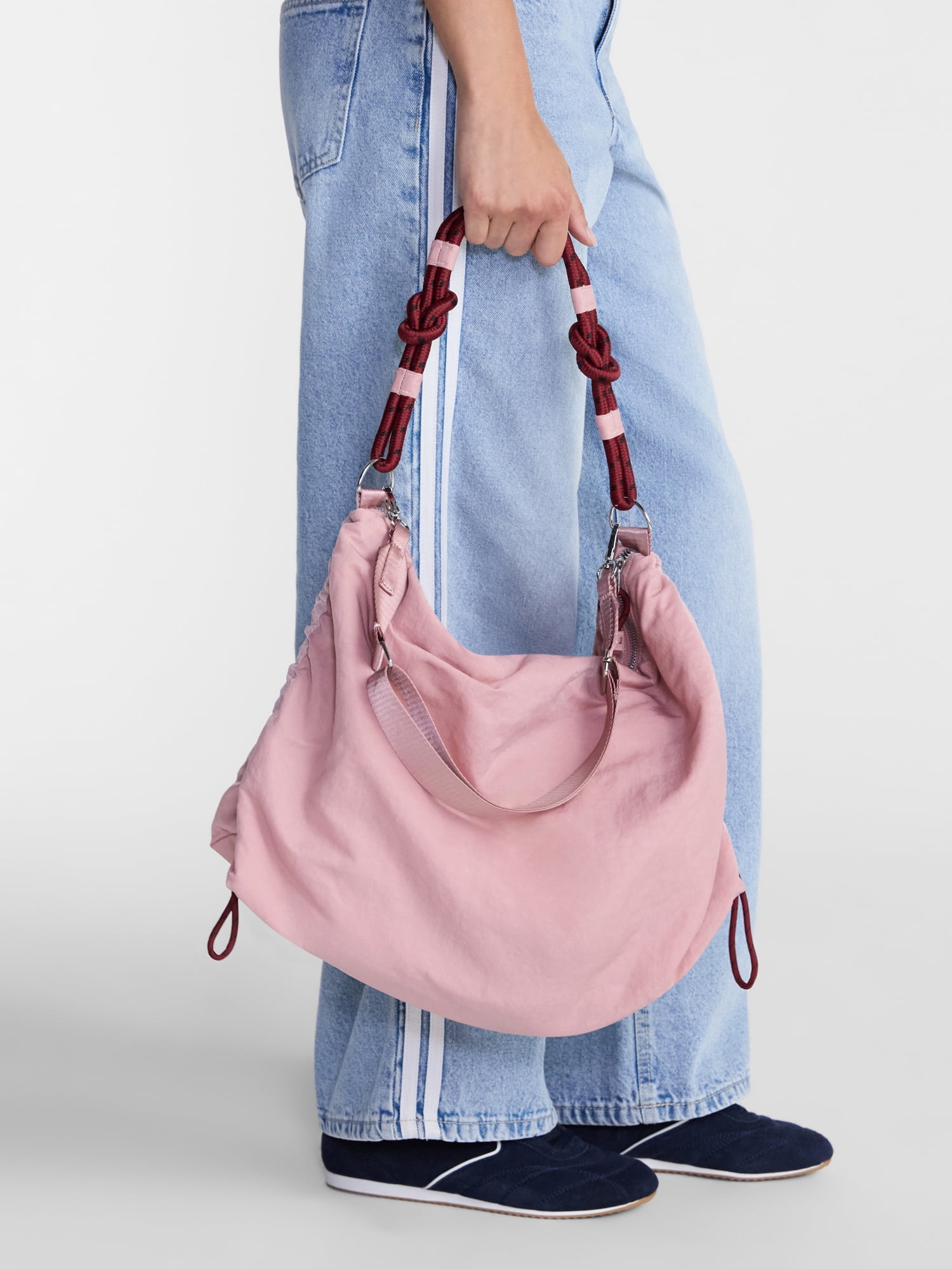 No Boundaries Women’s Large Nylon Tote with Paracord Strap, Pink
