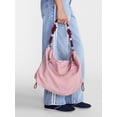 thumbnail image 2 of No Boundaries Women’s Large Nylon Tote with Paracord Strap, Pink, 2 of 5