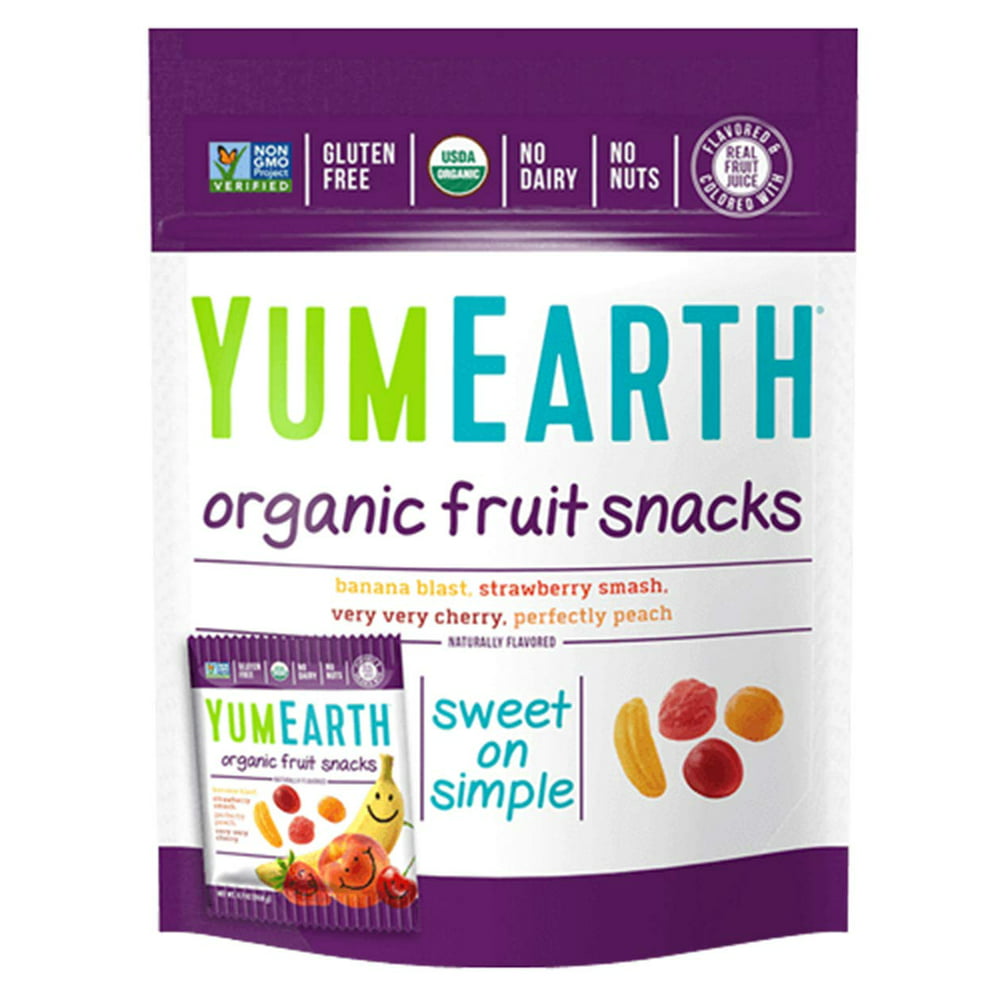 YumEarth Organic Fruit Snacks, 5 Count, net wt. 3.5oz ( Packaging May ...