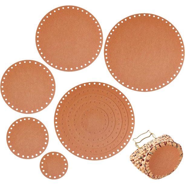 10 bases de fieltro para cestas, 5 tamaños diferentes (de 10 a 30 cm), planas y redondas, de tela para cestas de ganchillo.