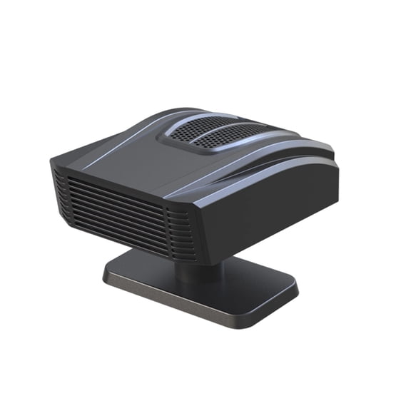 12V Car Heater for Vehicle Lighter with 360° Rotatable Base, 2 in 1 Portable Winter Windshield Defroster Electric Defogger Warmer for Universal(Black)