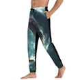 thumbnail image 3 of Pofeuu Surfing Shark Print Sweatpants for Men, Men's Lounge Pants, Men's Athletic Pants, Men's Sweat Pants with Pockets-Large, 3 of 5