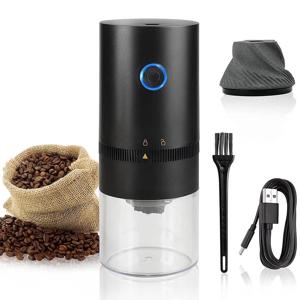 Electric Burr Coffee Grinder with Multi Grind Settings, Portable Small Conical Ceramic Grinder