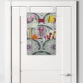 thumbnail image 2 of Oriental Hanging Pocket Organizer, Repetitive Symmetric Pattern with Ottoman Style Mandala in Soft Colors, Printed Polyester Storage Bag with Pockets, 14" x 20", Sea Green and Hot Pink, 2 of 2