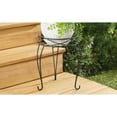 thumbnail image 4 of (2 pack) 13IN Mainstays Round Matte Black Metal Plant Stand, 4 of 7