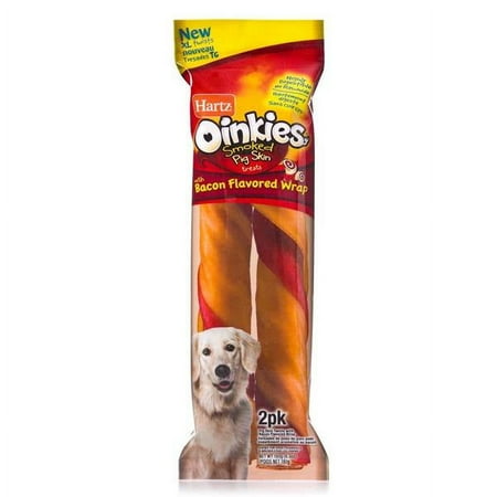 UPC: 0032700154837 | Hartz Oinkies Pig Skin Twists with Bacon Flavored Wrap