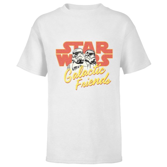 Star Wars Stormtroopers Galactic Friends - Short Sleeve T-Shirt for Kids - Customized-White
