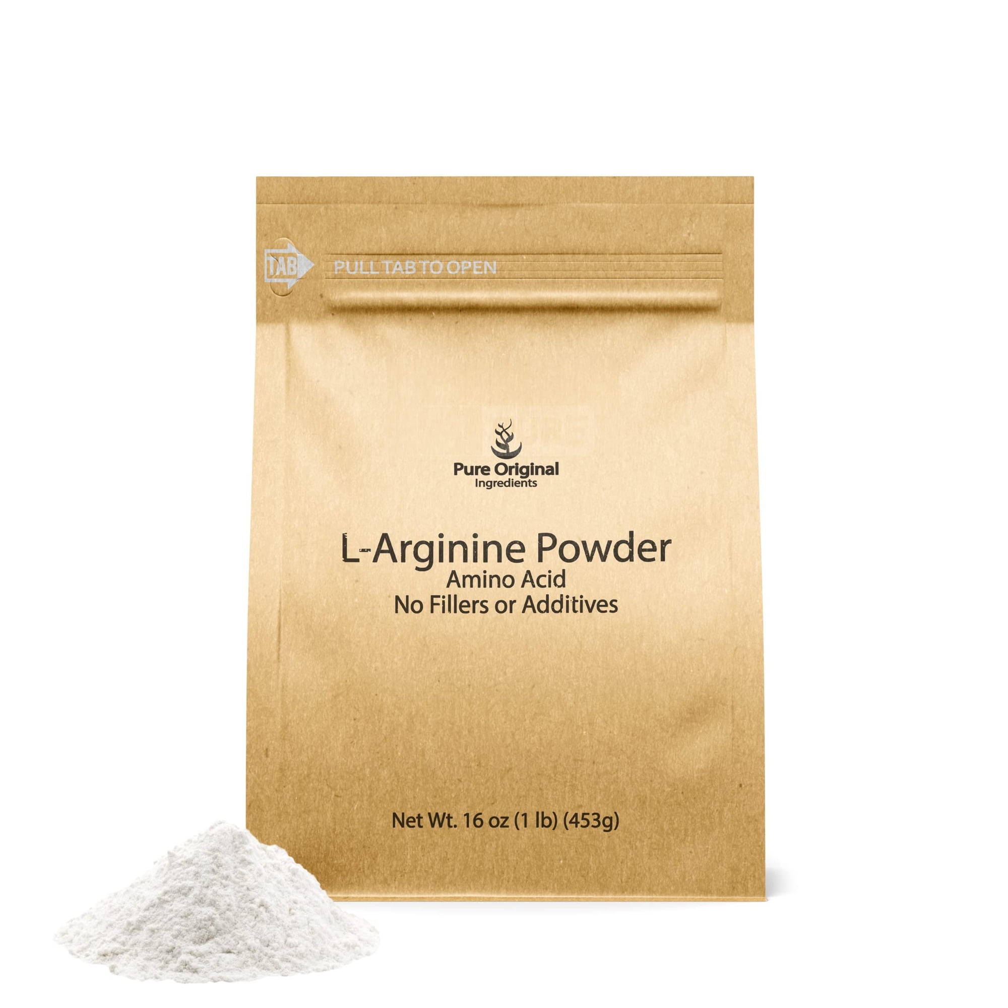 PURE ORIGINAL INGREDIENTS L-Arginine Powder 1 lb Amino Acid, No Fillers, Dietary Supplement