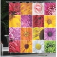 thumbnail image 4 of Ambesonne Floral Shower Curtain, Colorful Flowers Rose, 69"Wx75"L, Orange Yellow Pink, 4 of 5