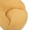 thumbnail image 4 of Roundhill Furniture Galleria 360 Swivel Teddy Sherpa Barrel Chair, Yellow, 4 of 7
