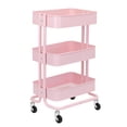 thumbnail image 1 of Carrito de Servicio Organizador Onof  CARR- Auxiliar de Almacenamiento 3 Niveles Rosa, 1 of 7