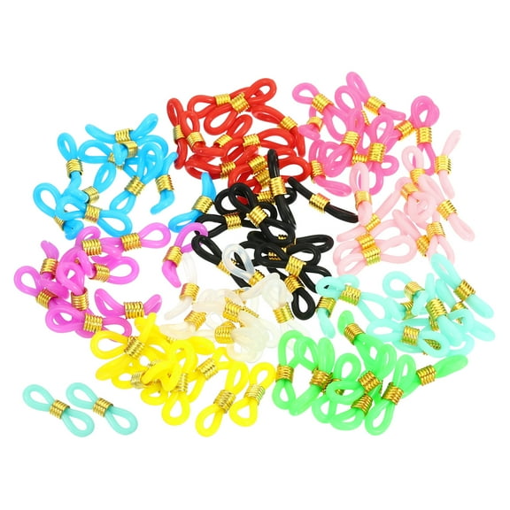 Uxcell Eyeglass Chain Connector Adjustable Strap Holder Golden Chain End Loop Sunglasses 10 Colors 100 Pack