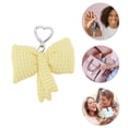 thumbnail image 4 of Unique Bargains 1 Pc Handbag Charm Plaid Bow Handbag Accessories Yellow, 4 of 6