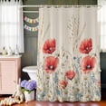 thumbnail image 6 of Vintage Floral Shower Curtain Set with Hooks, Wildflower Daisy Waterproof Fabric Bathroom Curtains Decor Home Accessories, Stall Long 54 X 78 Inch, 6 of 9